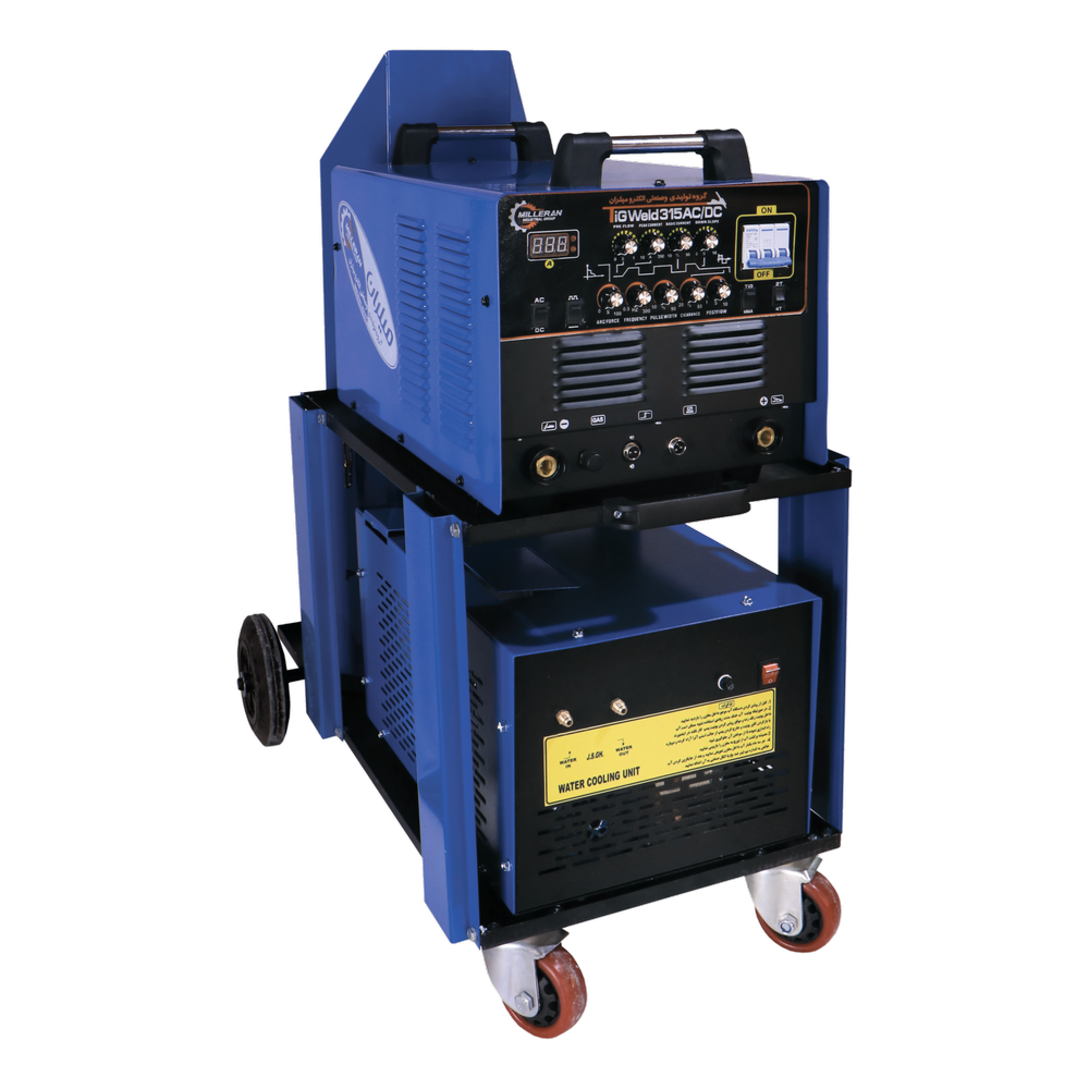 دستگاه جوش 315 آمپر آرگون (AC/DC) آب خنک نه ولوم الکترومیلران مدل 315A - مخصوص کار سنگین/جوش سرسیلندر